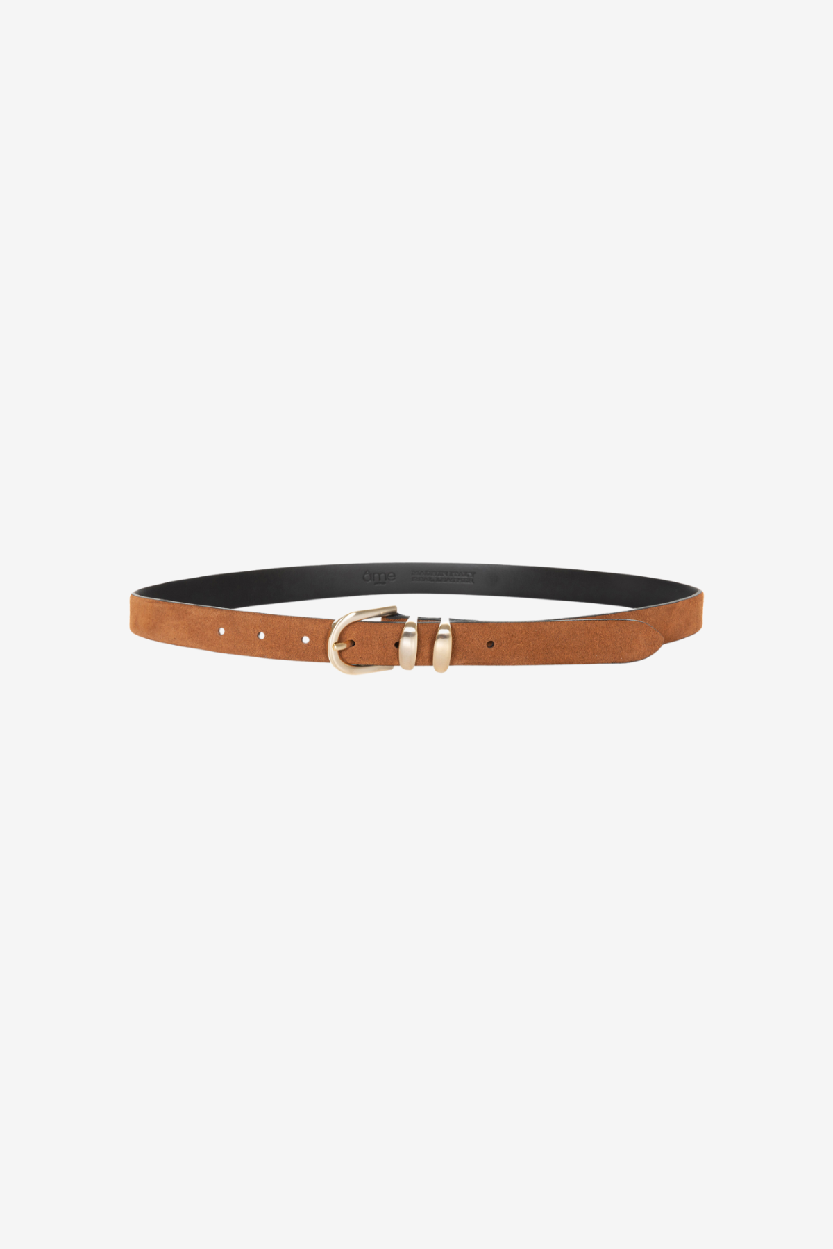 Ceinture en cuir suédé Leon | Camel