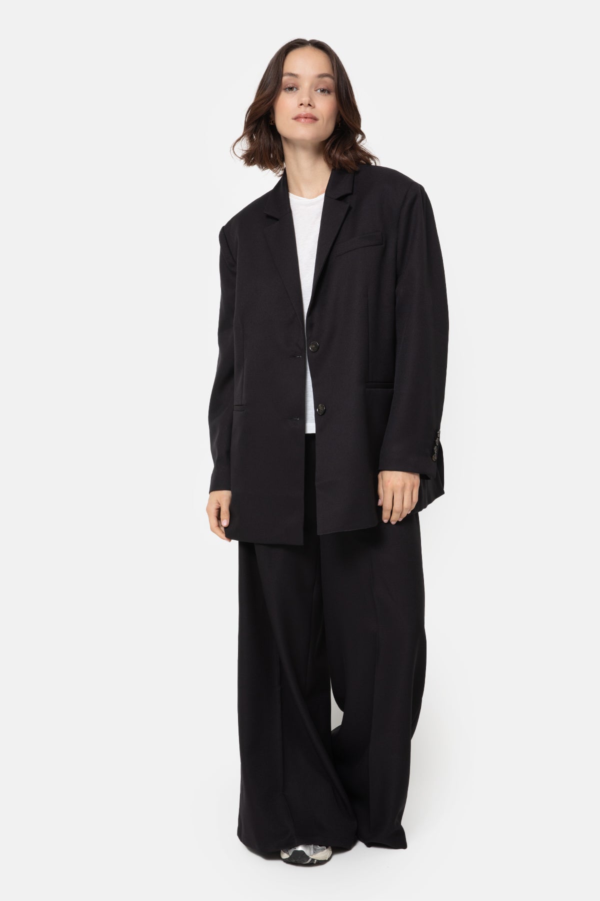 Julian Oversized Single Breasted Blazer | Black