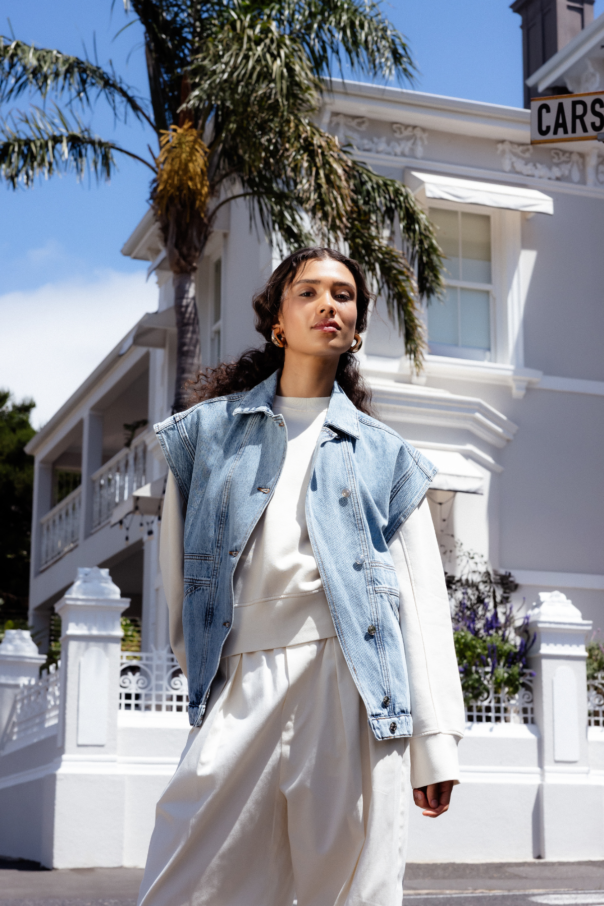 Maddox Denim Trench | Light-Blue