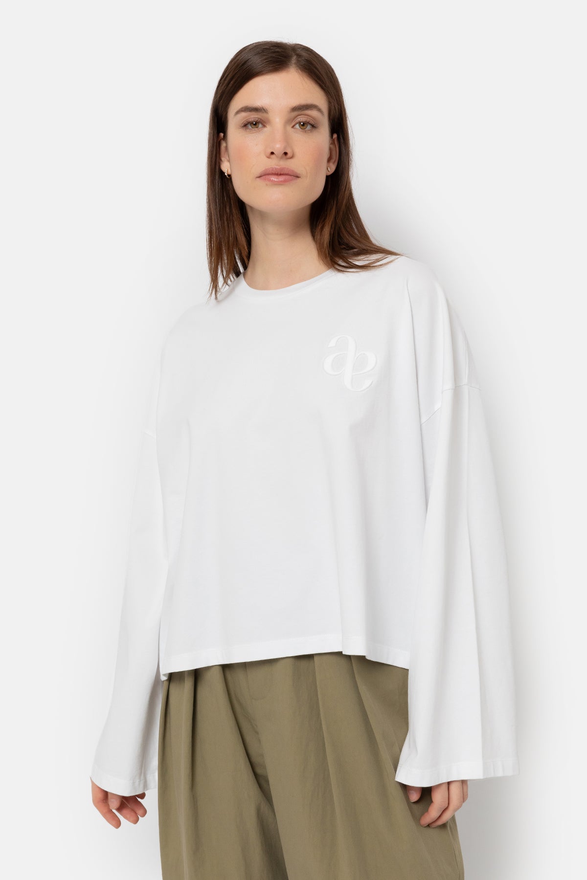 Kid Oversized Longsleeve T-Shirt | White