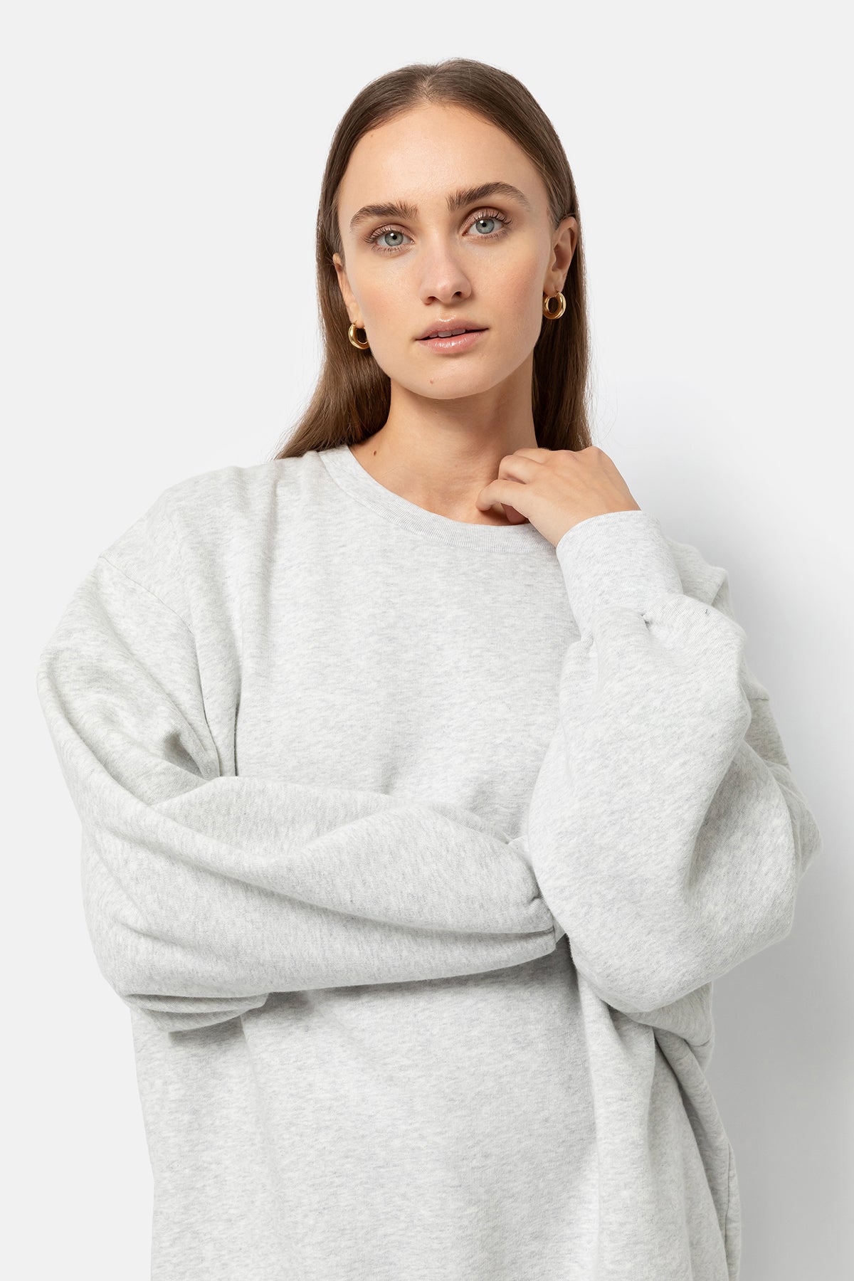 Ulla Oversized Sweatshirt | Marled Grey