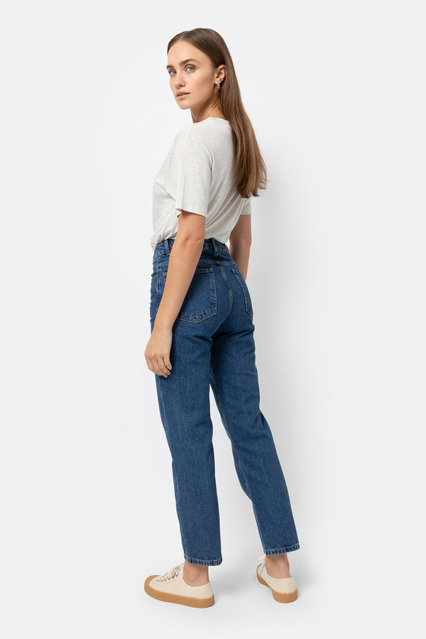 Gwen Jean Coupe Droite Longueur 28 | Denim bleu