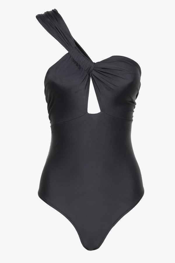 Instant One-Shoulder Swimsuit | Black