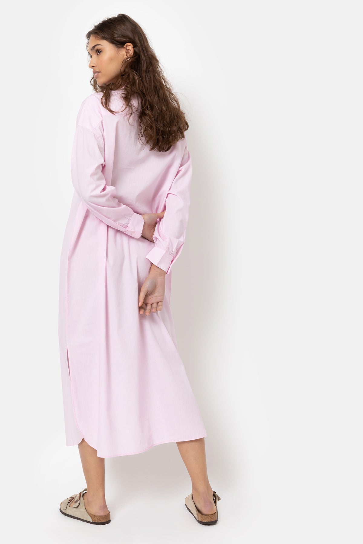 Idole Long Shirt Dress | Light Pink