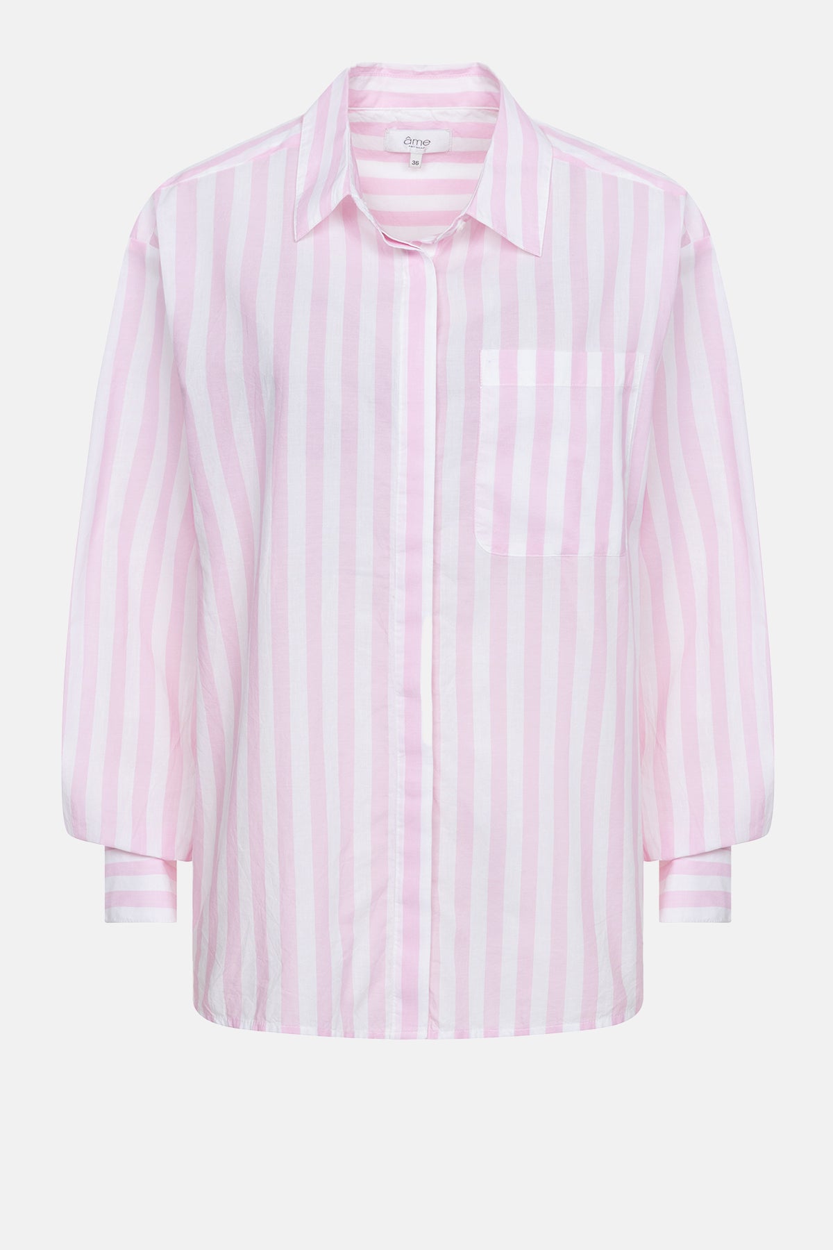 Daddy Oversized Shirt | White & Pink Stripes