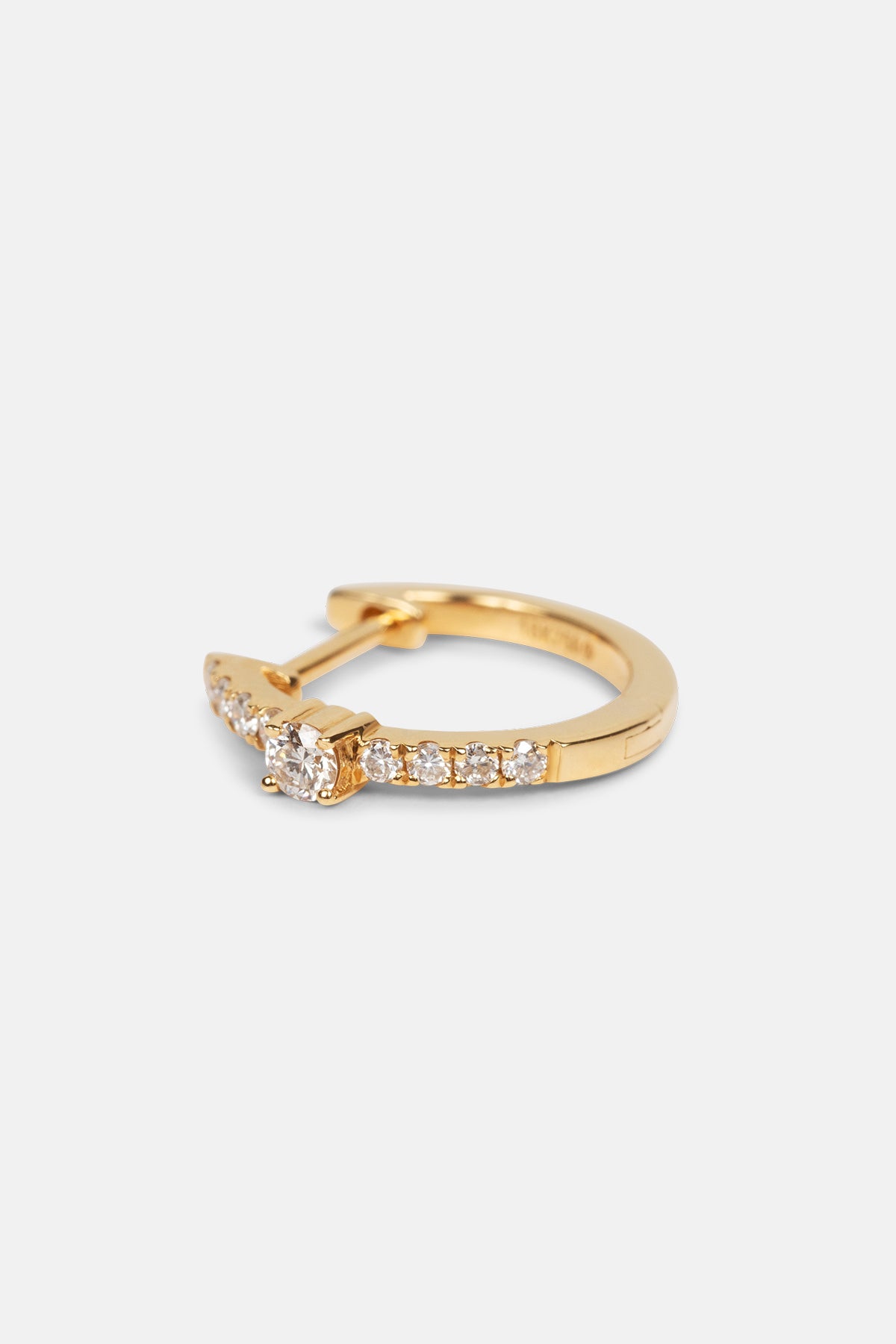 Boucles d'oreilles en pierre de diamant | Or jaune