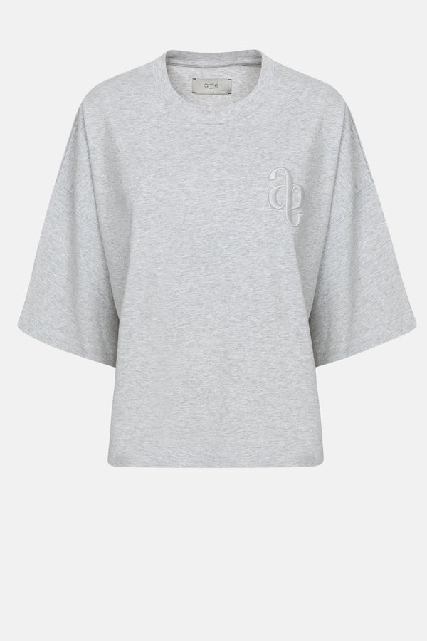 Eloise-A Boxy T-Shirt | Marled Grey
