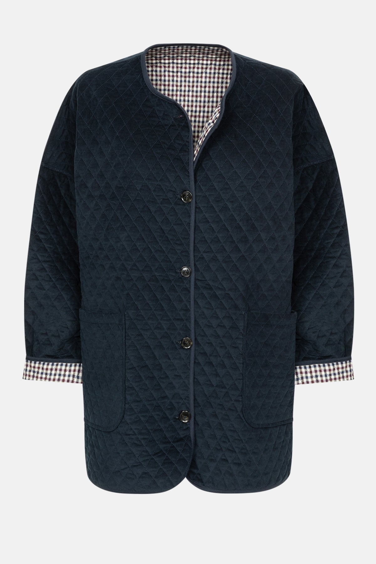 Hannah Jacket | Navy Checked
