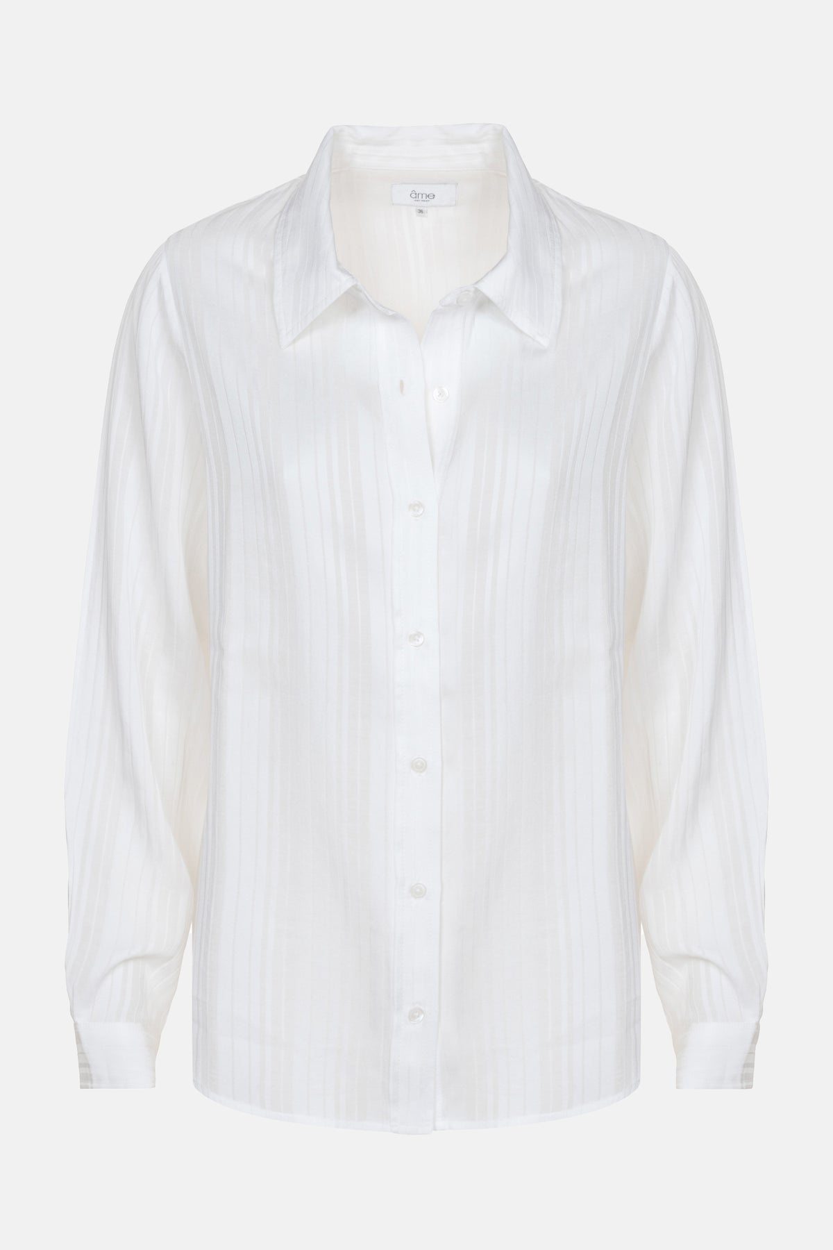 Daddy Oversized Shirt | White with Transparent Stripes