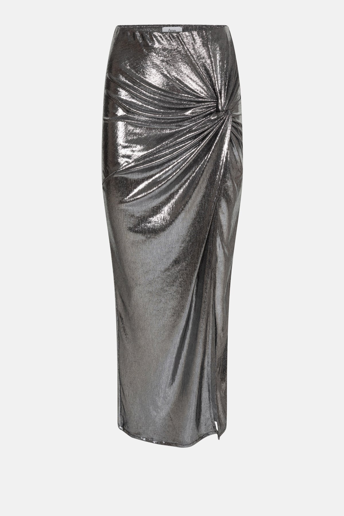 Jupe midi Impair | Gris argenté