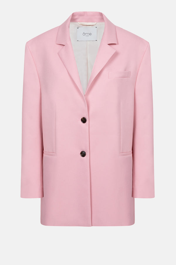 Julian Oversized Single Breasted Blazer | Pink