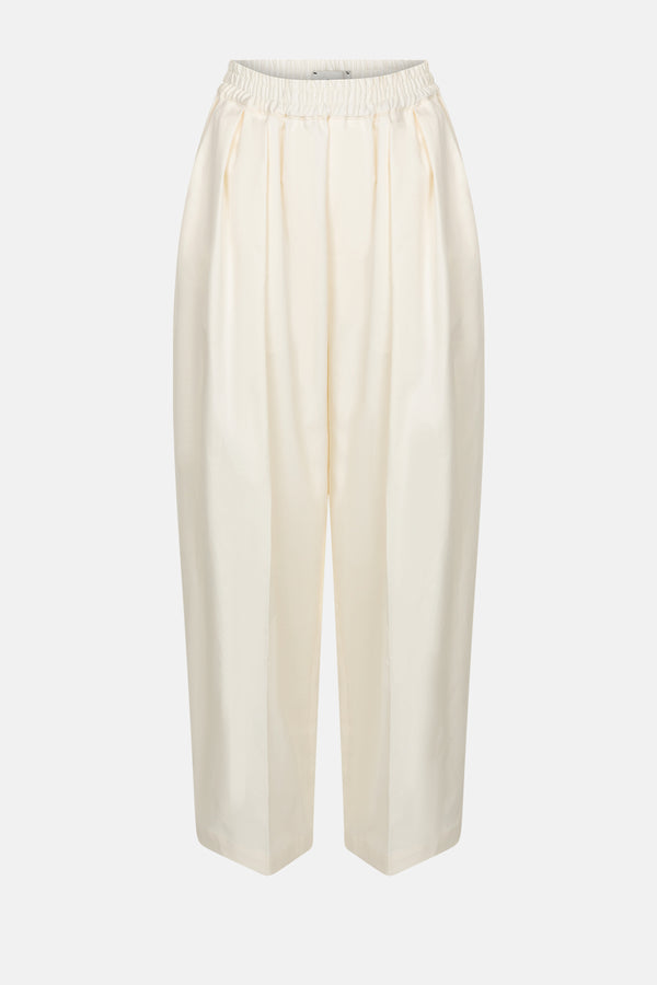 Pantalon Kick à Plis Creux | Blanc Cassé