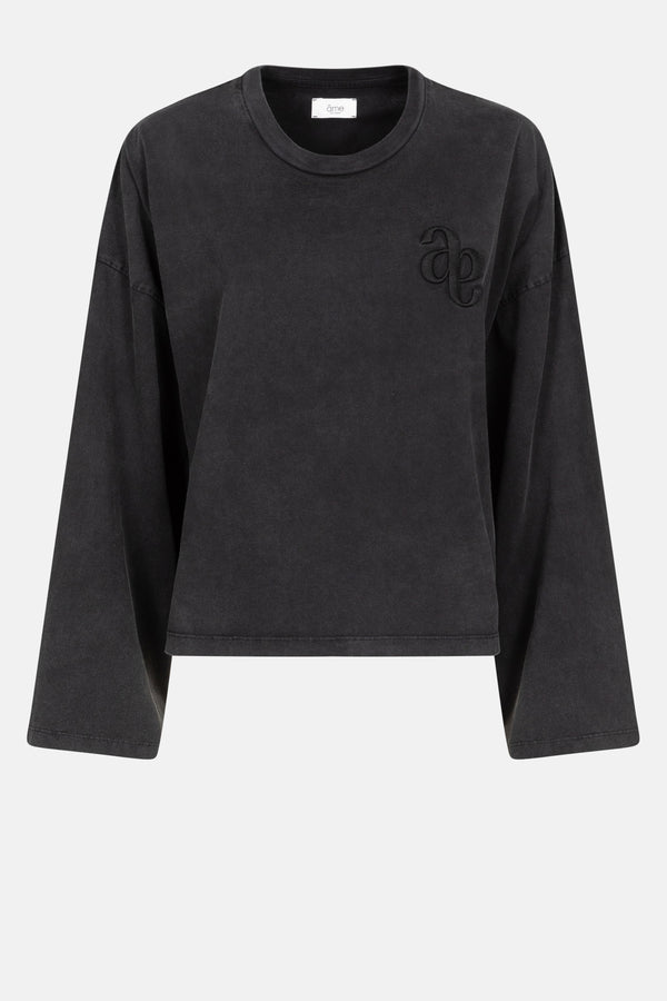 Kid Oversized Longsleeve T-Shirt | Vintage Black