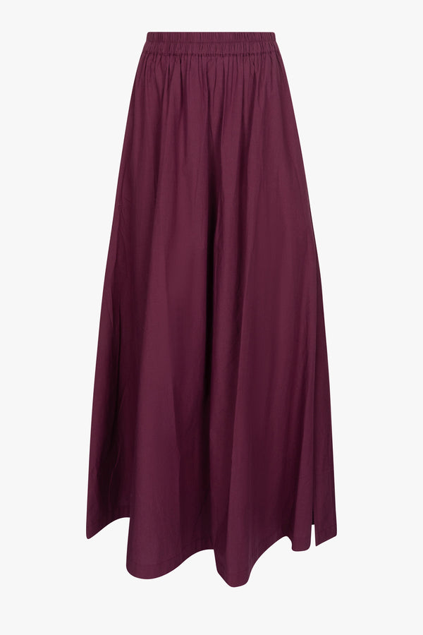 Kilt Long Skirt | Plum