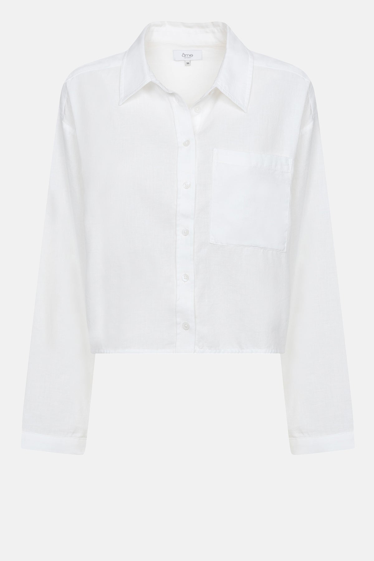 Lana Cropped Shirt | White