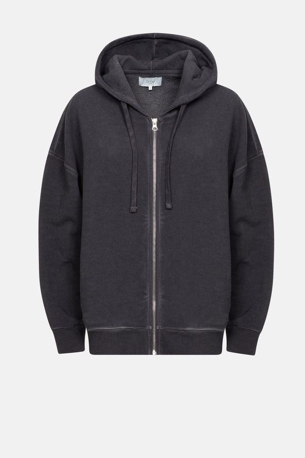 Lenon Sweat à capuche avec fermeture éclair | Gris anthracite