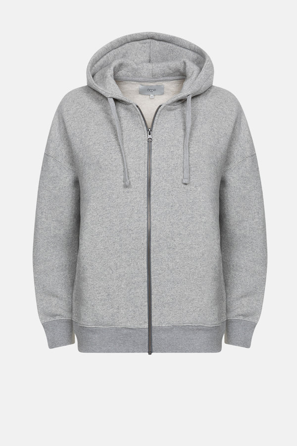 Lenon Capuche avec fermeture à glissière | Gris chiné