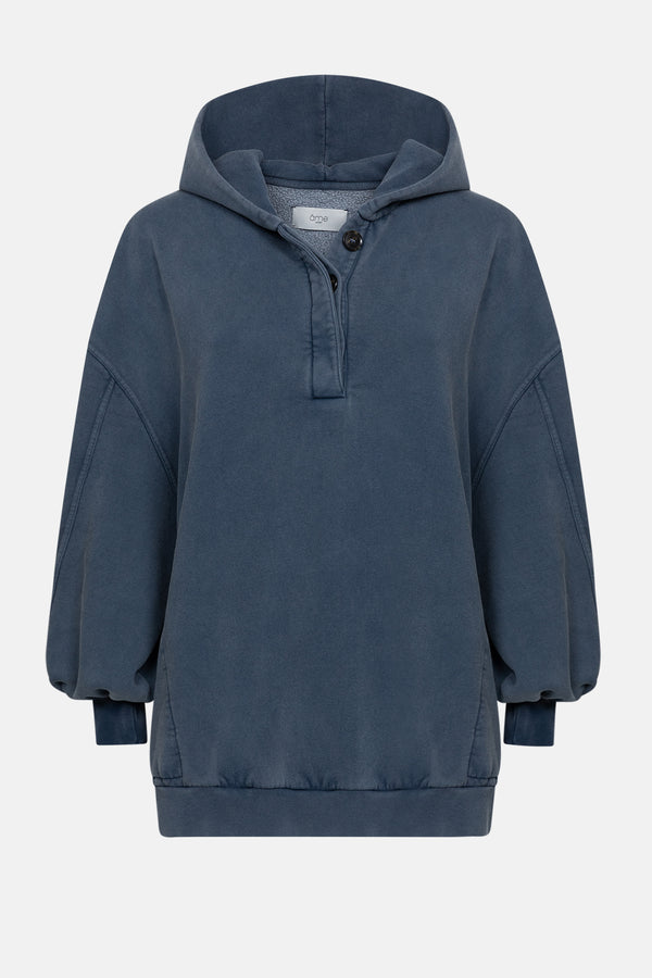 Sweat à capuche oversize Cooper | Gris chiné