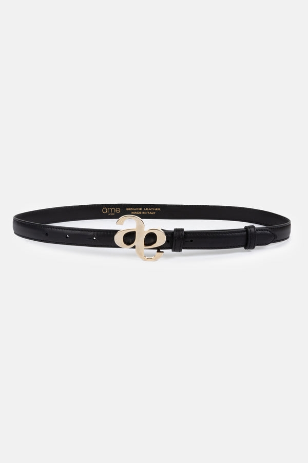 Ceinture en cuir Loulou | Noir