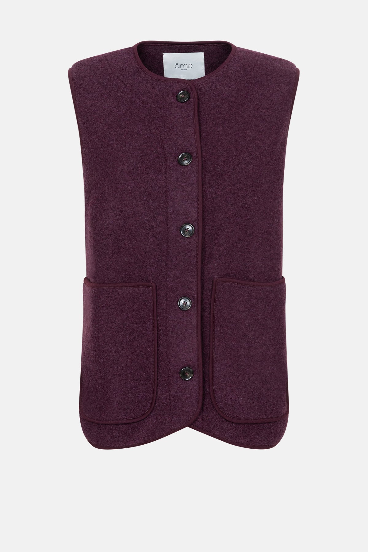 Madison Sleeveless Jacket | Plum