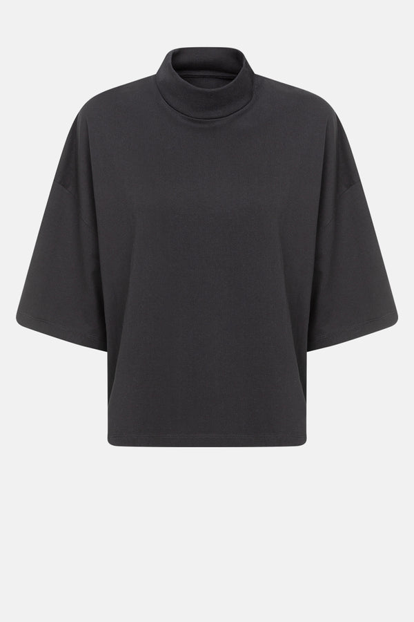 Member High Neck T-Shirt | Black