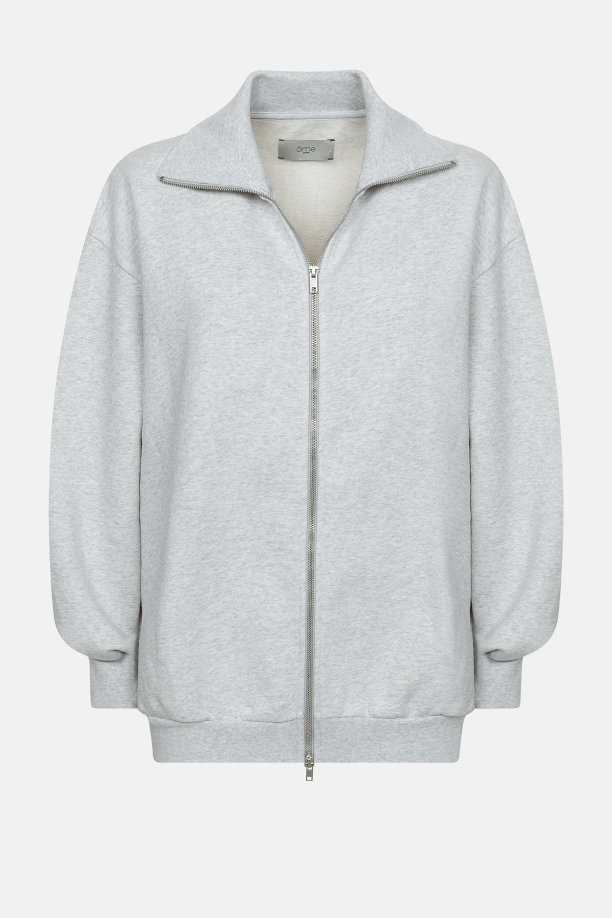 Monaco Oversized Sweatshirt with Zip | Marled Grey