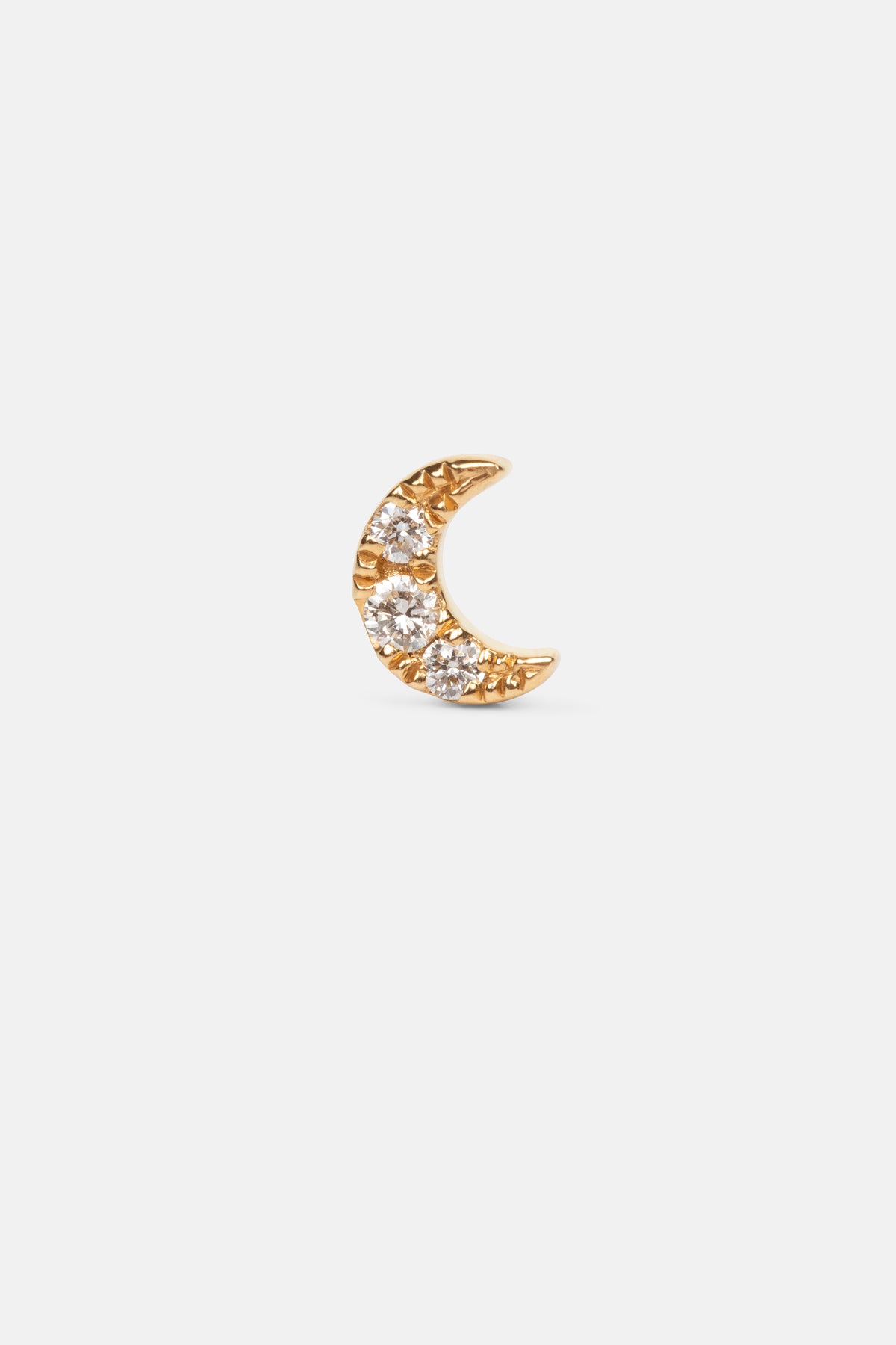 Moon Stud | Yellow Gold