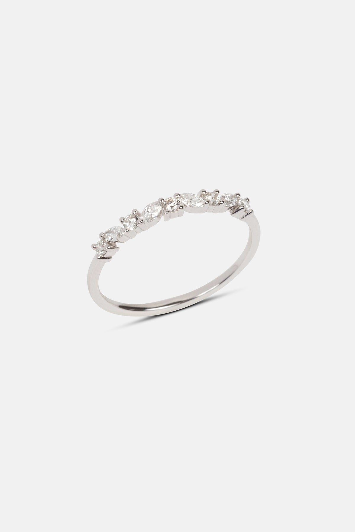 Bague River 0,13 ct | Or blanc