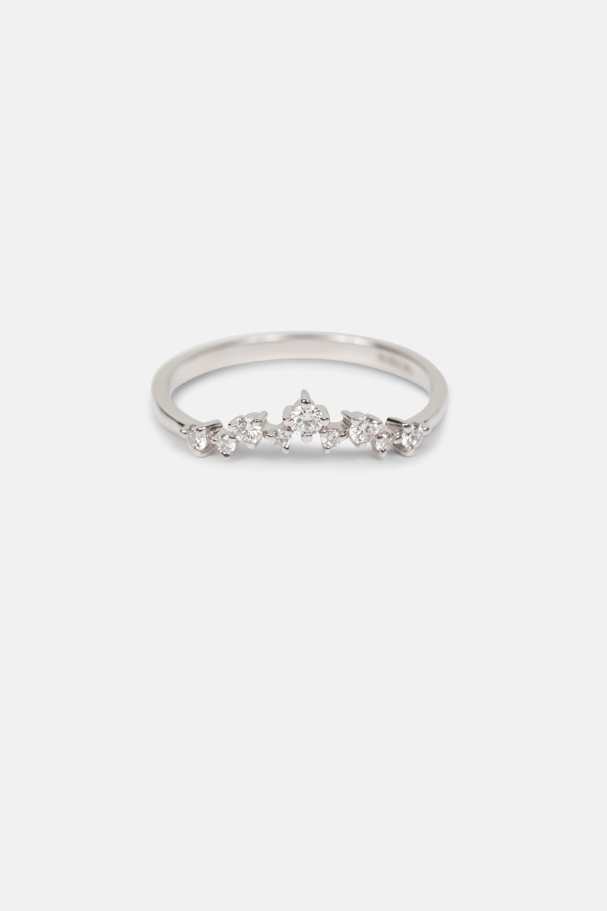 Bague Triangle 0,17 ct | Or blanc
