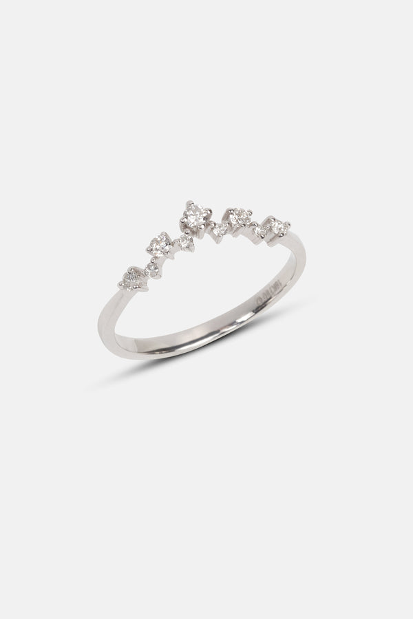 Bague Triangle 0,17 ct | Or blanc
