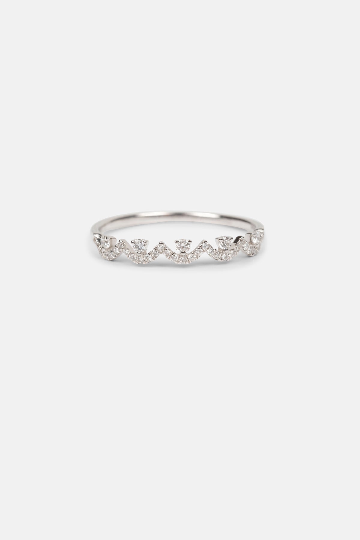 Bague Cloud 0,15 ct | Or blanc