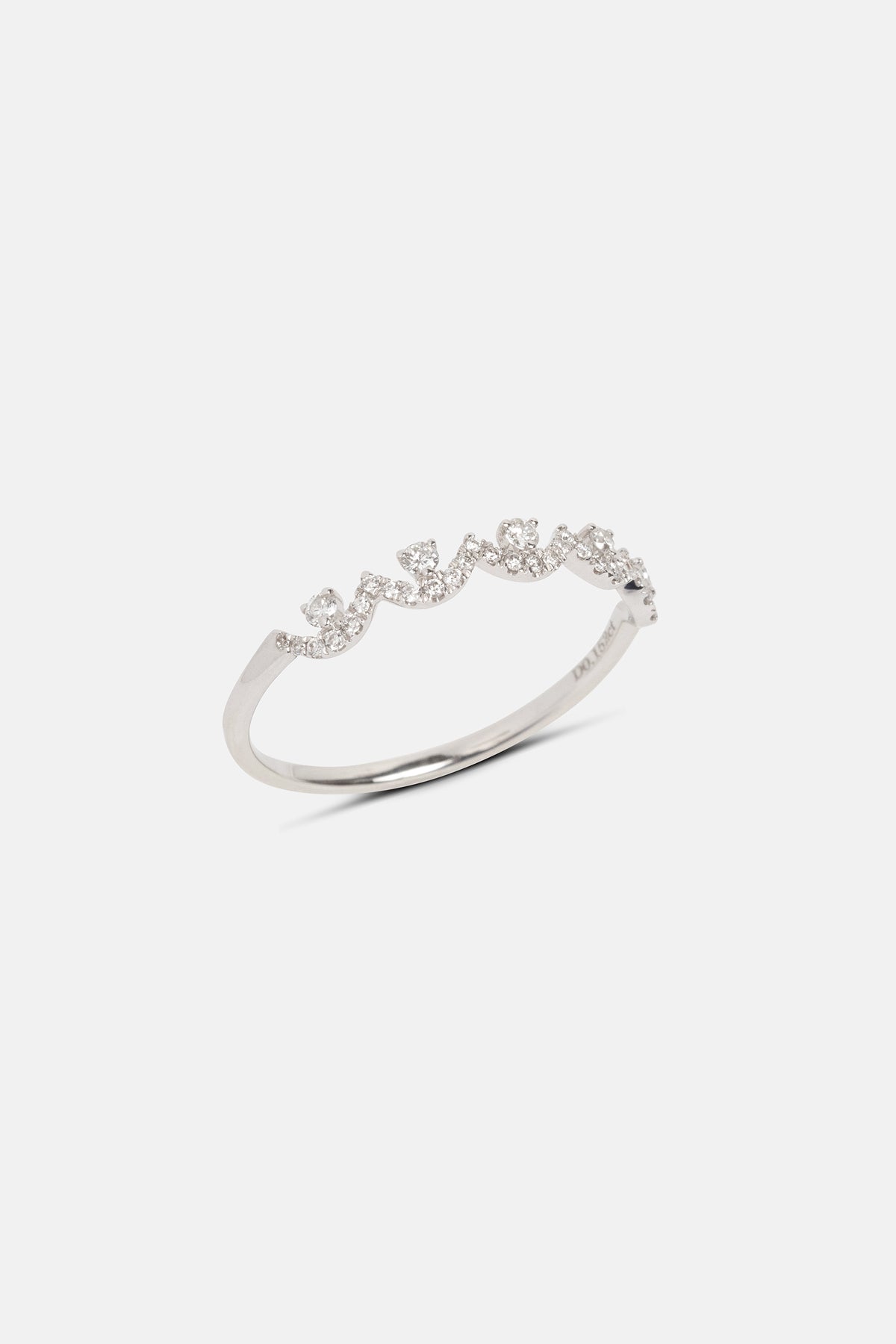 Bague Cloud 0,15 ct | Or blanc