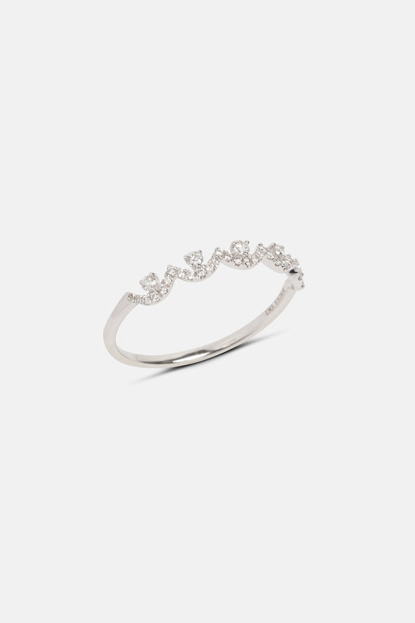 Bague Cloud 0,15 ct | Or blanc