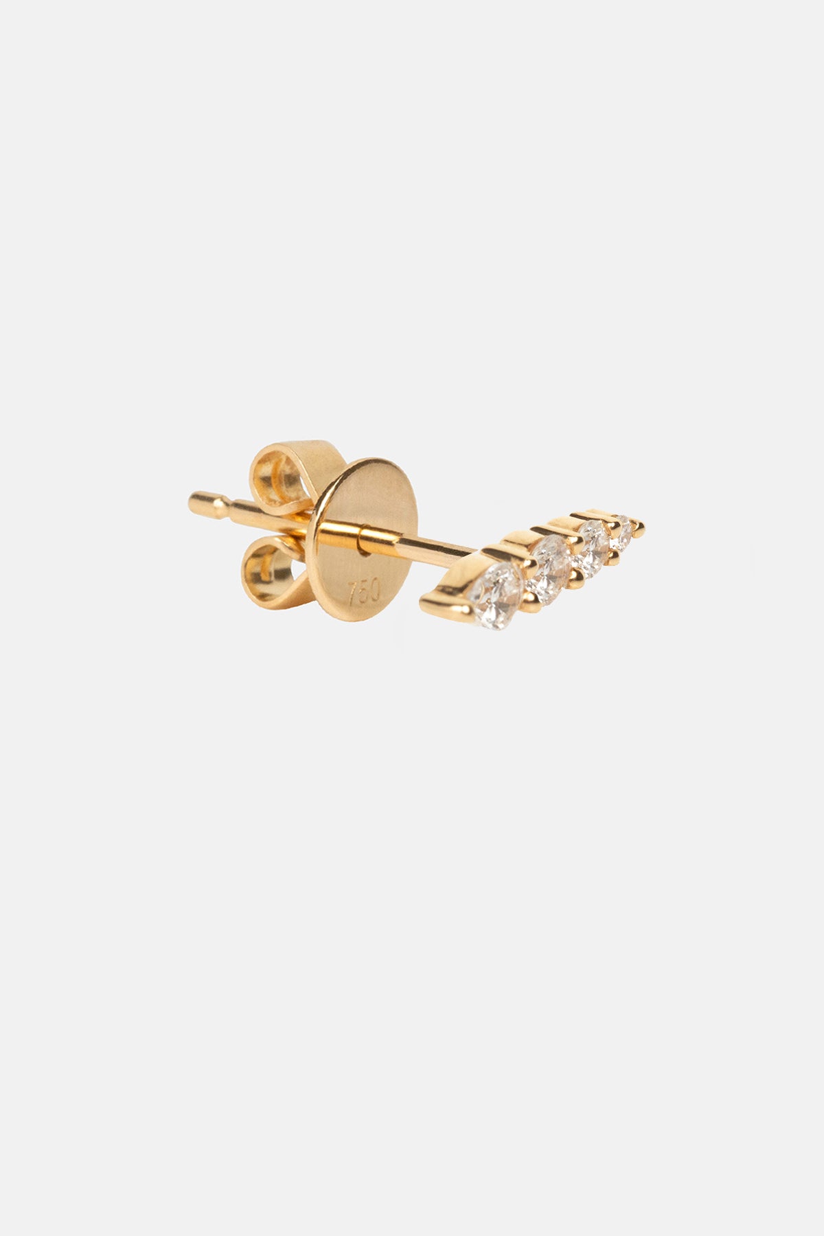 Row Stud | Yellow Gold