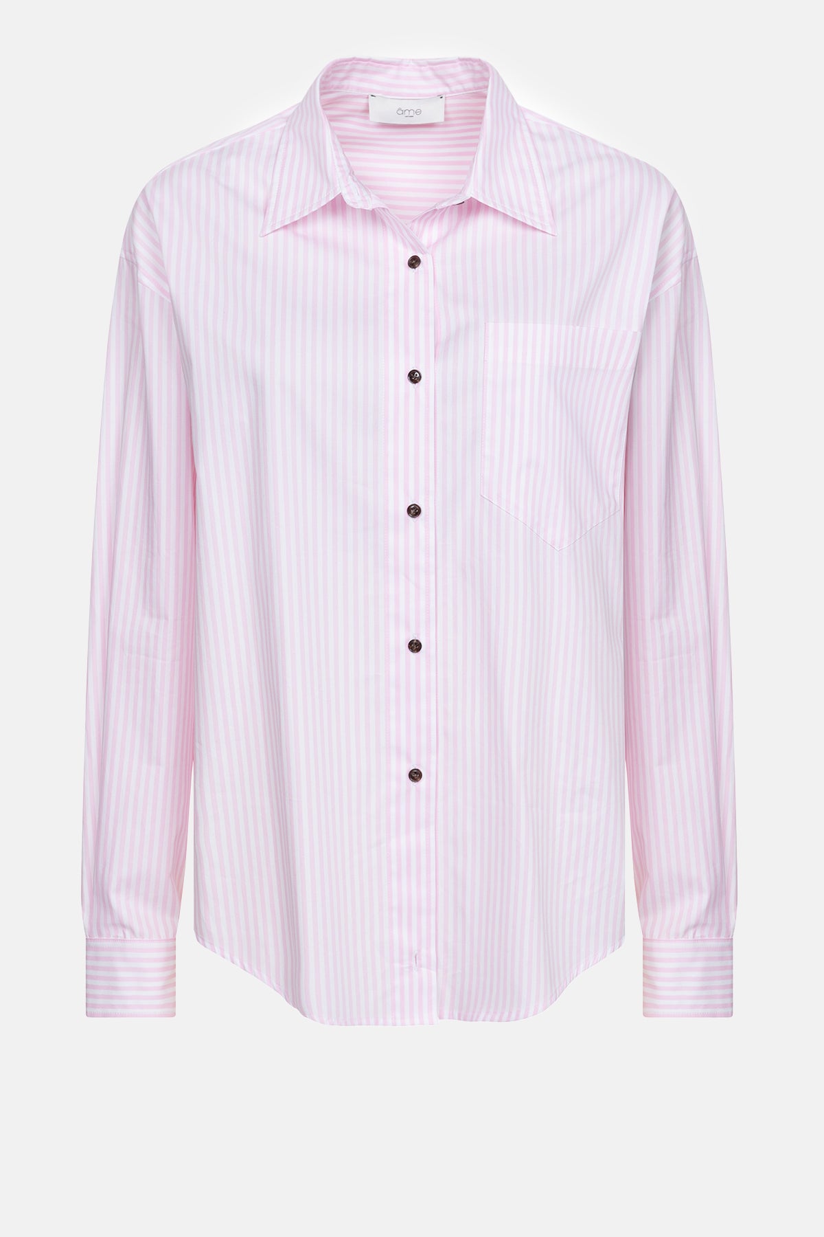 Larakter Chemise à rayures | Rayures roses et blanches