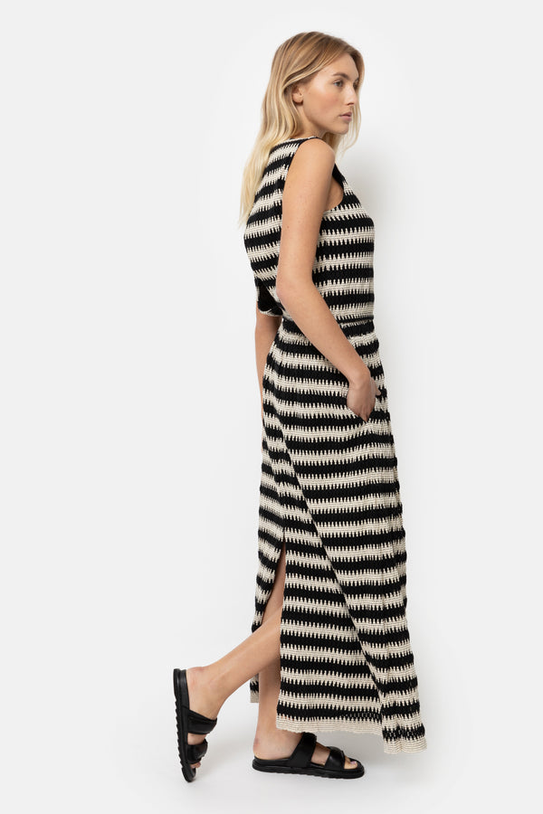 Jupe en dentelle Lova | Noir et beige