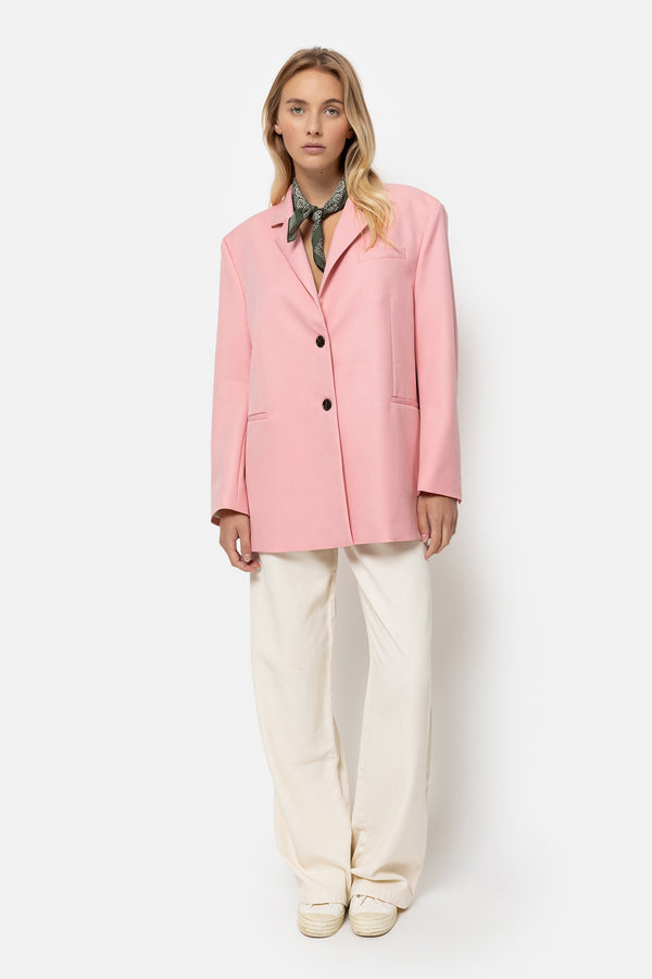 Julian Oversized Single Breasted Blazer | Pink