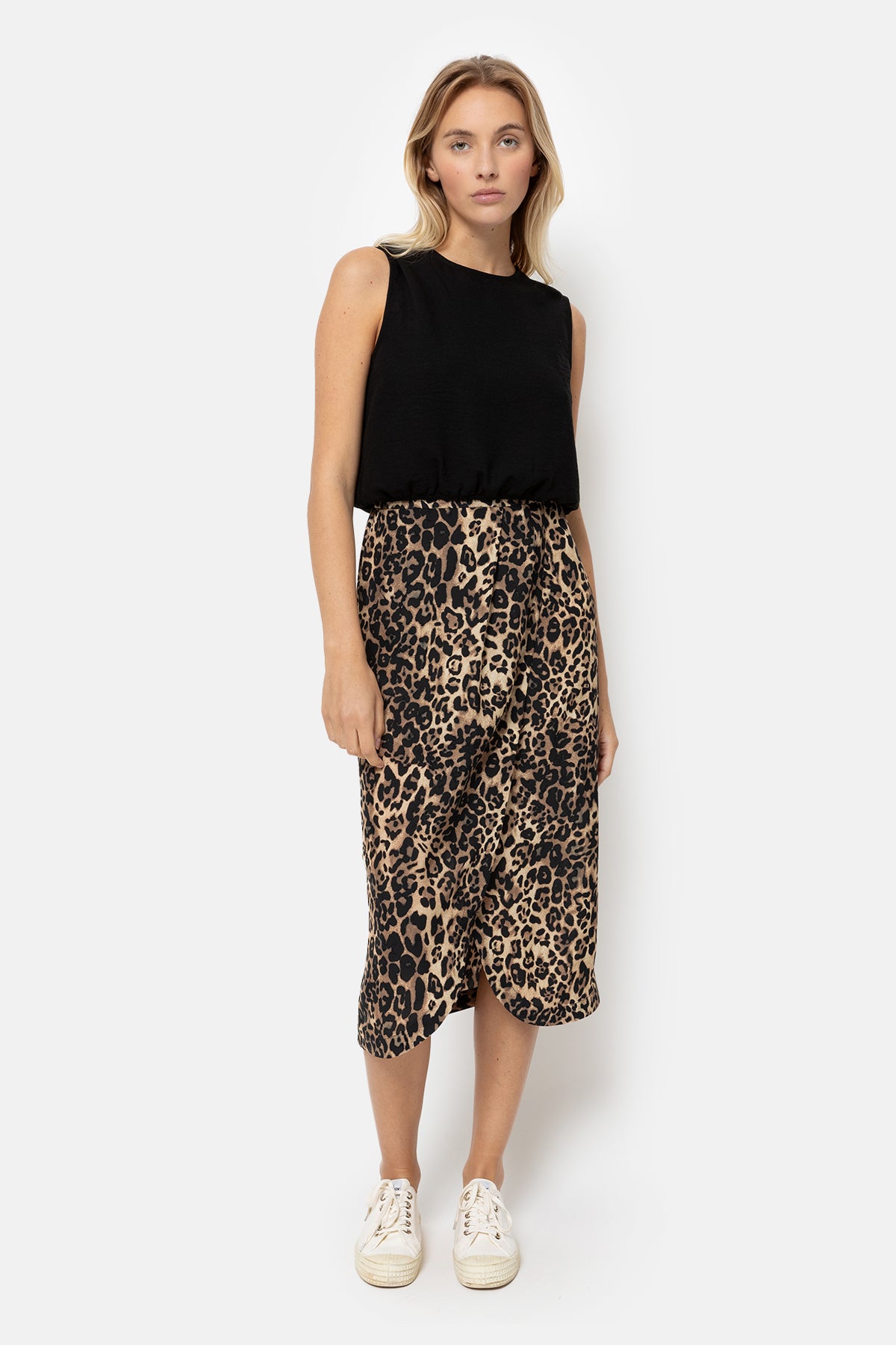 Lina Top sans manches en Lin | Noir