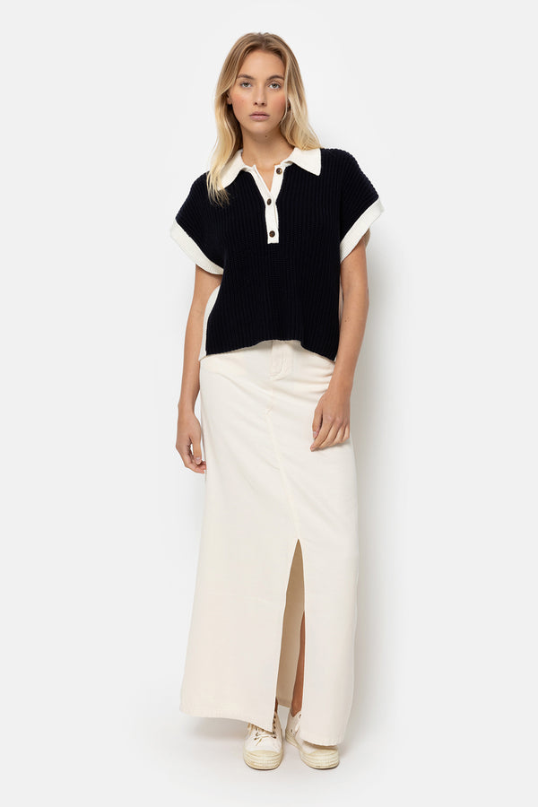 Polo Louchka | Bleu marine et blanc