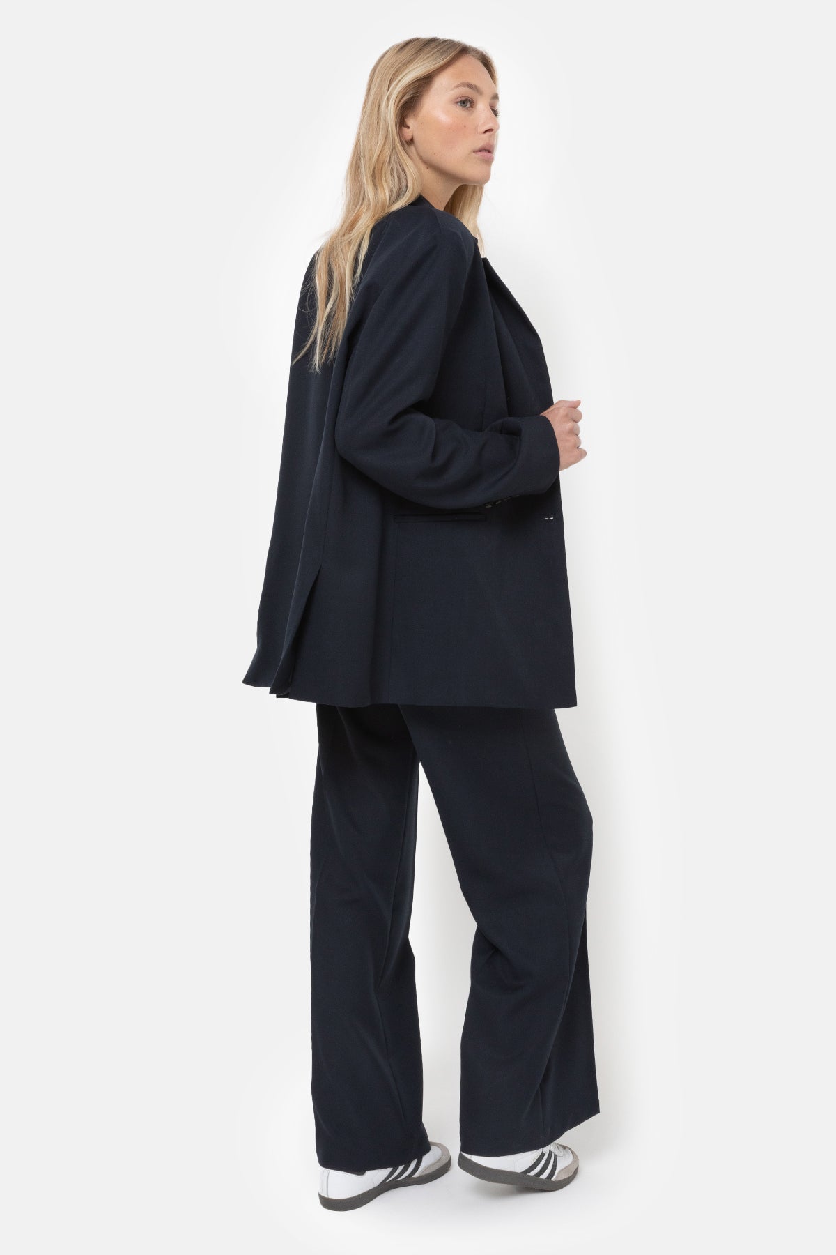 Julian Oversized Single Breasted Blazer | Night Sky Blue