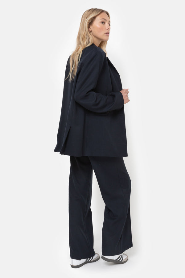 Julian Oversized Single Breasted Blazer | Night Sky Blue