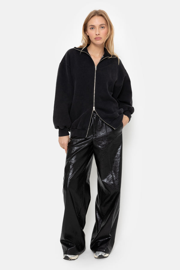 Monaco Cardigan with Zip | Vintage Black