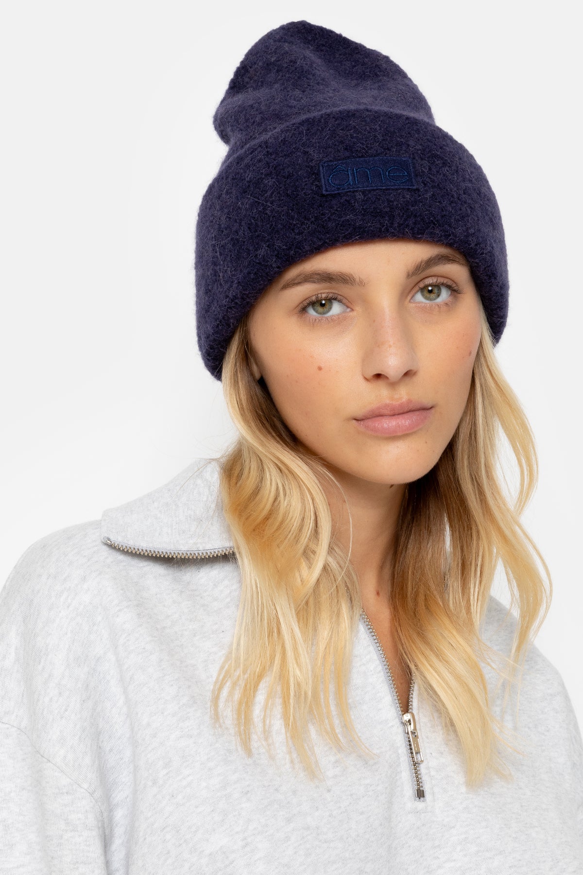 Bonnet en tricot Evrard | Bleu marine adouci