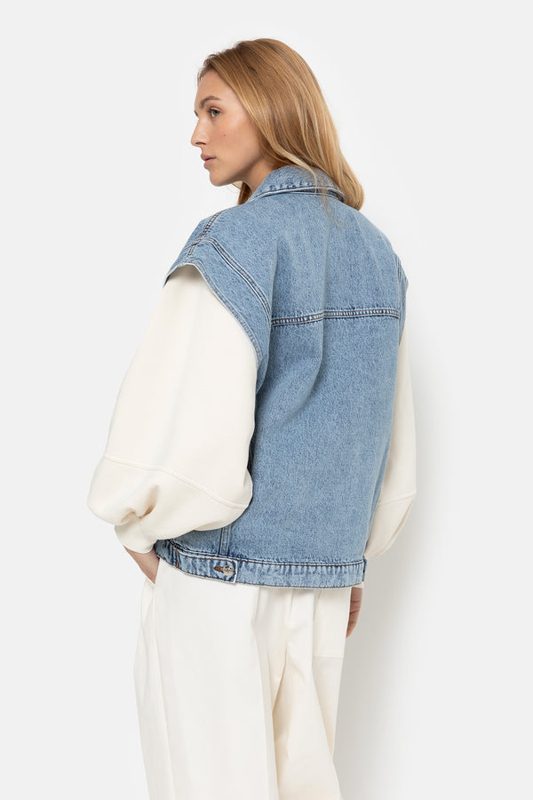 Maddox Denim Trench | Light-Blue