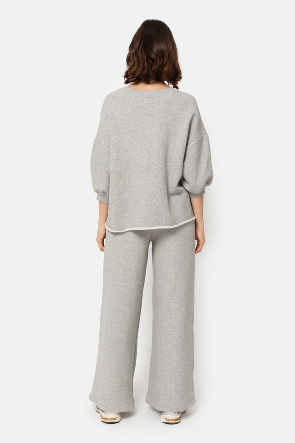 Liv Sweatshirt 3/4 Sleeves | Marled Grey