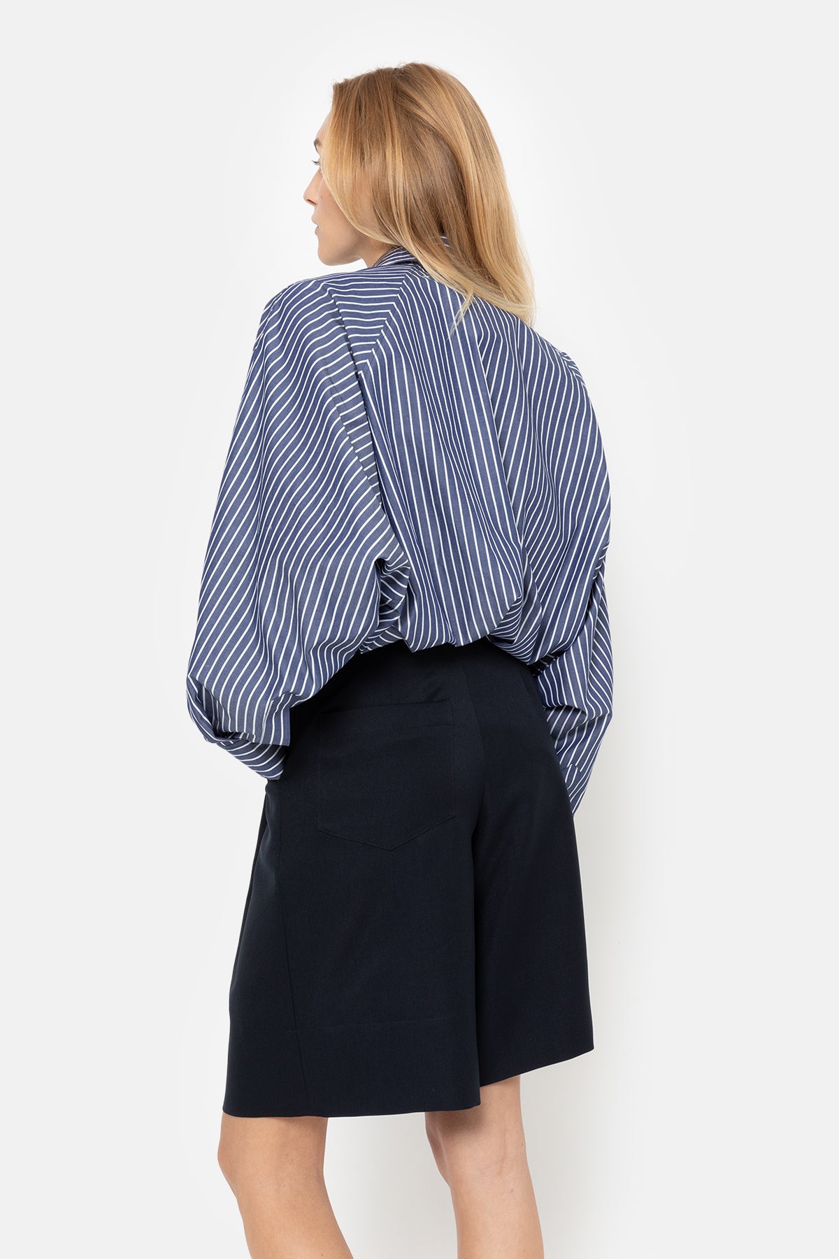 Mason Poplin Shirt | White & Blue Stripes