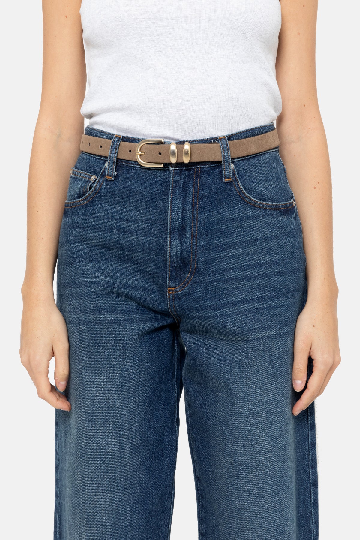 Ceinture en cuir Leon | Taupe