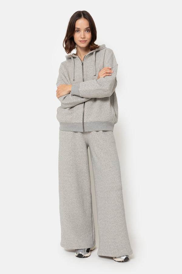 Lenon Capuche avec fermeture à glissière | Gris chiné