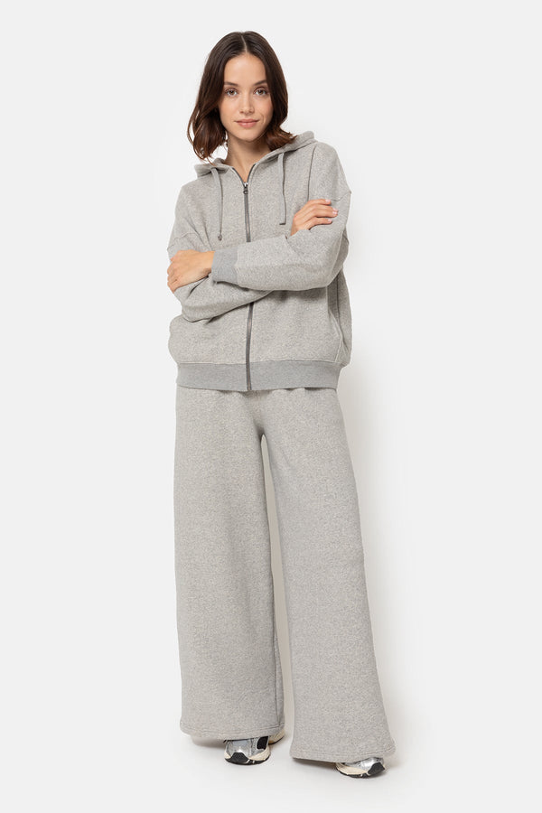 Lenon Capuche avec fermeture à glissière | Gris chiné