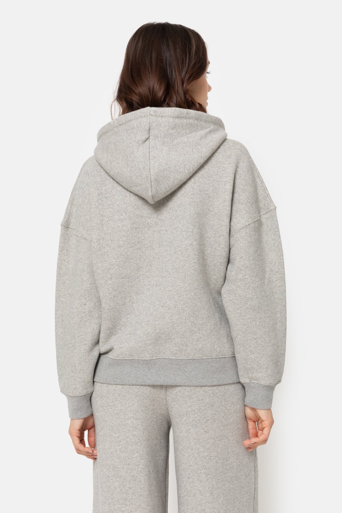 Lenon Capuche avec fermeture à glissière | Gris chiné